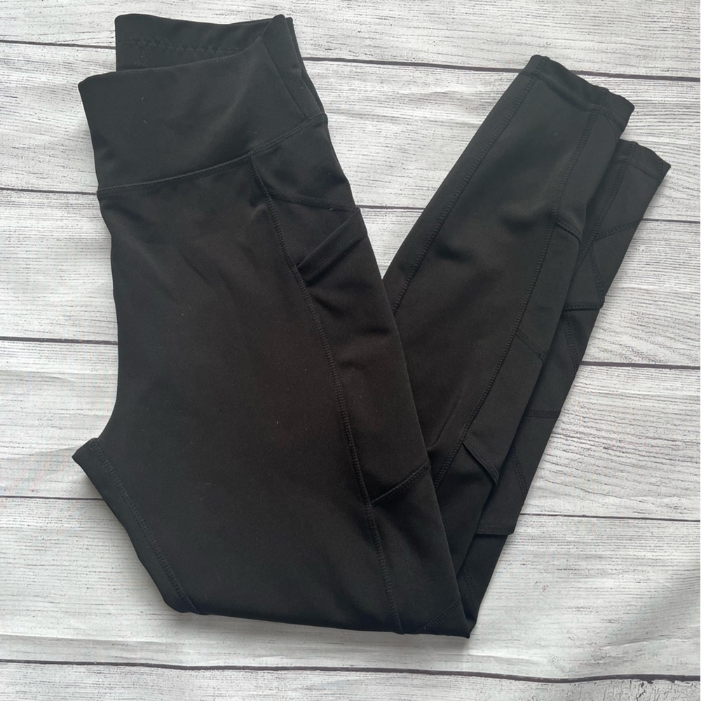 POP Fit Jet Black Performance Leggings w pockets